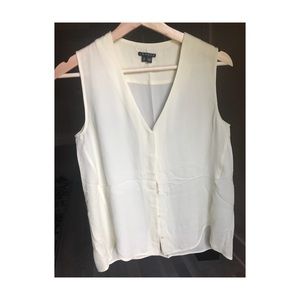 Theory silk blouse S/P sleeveless v neck GUC